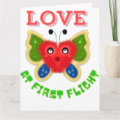 Custom Fuzzy Heart Butterfly Gift Karte (Vorderseite)