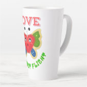 Custom Fuzzy Heart Butterfly Gift Milchtasse (Rechte Ecke)
