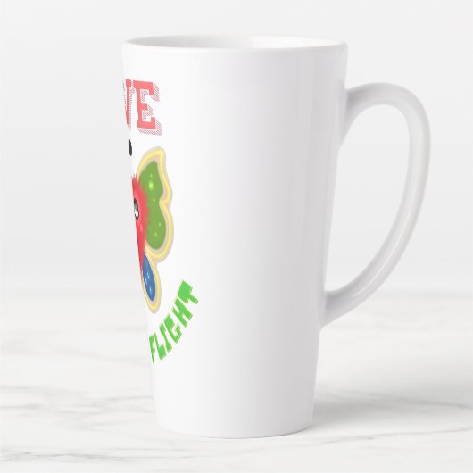 Custom Fuzzy Heart Butterfly Gift Milchtasse (Rechts)