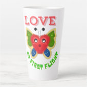 Custom Fuzzy Heart Butterfly Gift Milchtasse (Vorderseite)