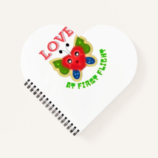 Custom Fuzzy Heart Butterfly Gift Notizblock (Vorderseite)