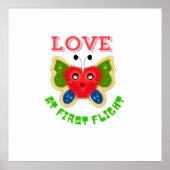 Custom Fuzzy Heart Butterfly Gift Poster (Vorne)