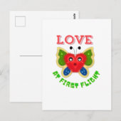 Custom Fuzzy Heart Butterfly Gift Postkarte (Vorne/Hinten)