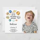 Custom Galaxy Kids Party laden Einladung (Vorderseite)