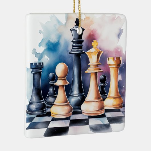 Custom Galaxy Schach Stücke Moderne Schach Weihnac Keramikornament (Rechts)