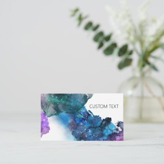 CUSTOM GALAXY WASSERFARBE VISITENKARTE (Stehend Vorderseite)