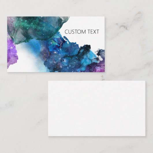 CUSTOM GALAXY WASSERFARBE VISITENKARTE (Vorne/Hinten)