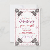 Custom Galentine Party Invitation RSVP Karte (Vorderseite)