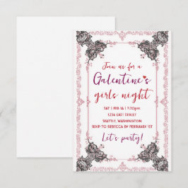 Custom Galentine Party Invitation RSVP Karte