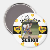 Custom Game Day Senior Softball Player für Eltern Magnet (Vorderseite/Rückseite)