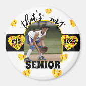 Custom Game Day Senior Softball Player für Eltern Magnet (Vorne)