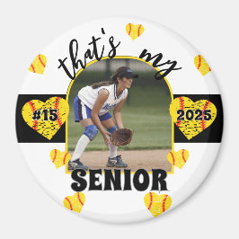 Custom Game Day Senior Softball Player für Eltern Magnet
