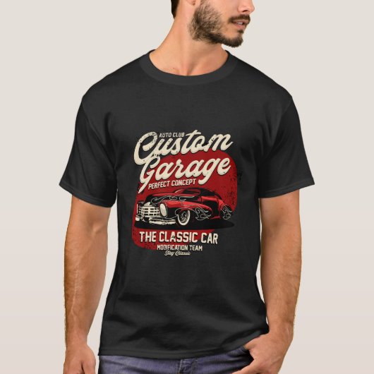 Custom Garage Classic Car T-Shirt (Vorderseite)