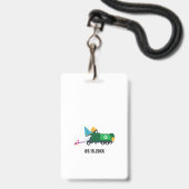 Custom Garbour Truck Birthday Party Pass Gefallen Ausweis (Rückseite mit Lanyard)