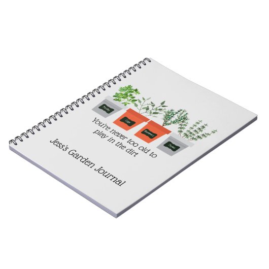 Custom Garden Journal Fusion Kräuter Notizblock (Linke Seite)