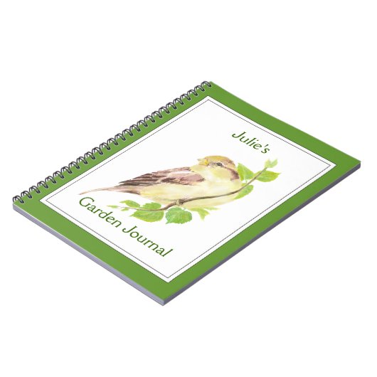 Custom, Garden Journal mit Wasserfarbenspange Notizblock (Linke Seite)