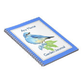 Custom Garden Journal Watercolor Blue Bird Notizblock (Rechte Seite)