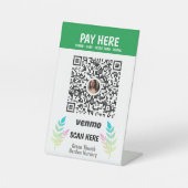 Custom Garden Kinderzimmer QR Code Venmo Bezahlung Sockelschild (Vorderseite)