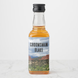 Custom Garden of the Gods Trauzeuge Gift Alkoholflaschenetikett