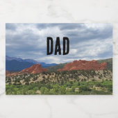 Custom Garden of the Gods Vater Gift Alkoholflaschenetikett (Einzelnes Label)