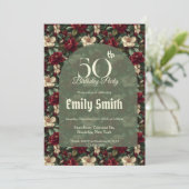 Custom Gardenias Flower Kids’ Birthday Einladung (Stehend Vorderseite)