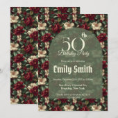 Custom Gardenias Flower Kids’ Birthday Einladung (Vorne/Hinten)