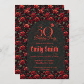 Custom Gardenias Petal 80Th Birthday Einladung (Vorne/Hinten)