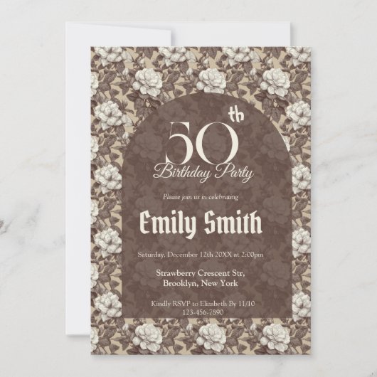 Custom Gardenias Themed Kids’ Birthday Einladung (Vorderseite)