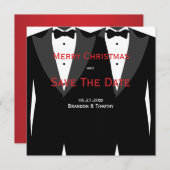 Custom Gay Wedding Save the Date Weihnachtskarten (Vorne/Hinten)