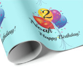 CUSTOM Geburtstagskorrektur Papier NAME JAHRESball Geschenkpapier (Rolleneckpunkt)