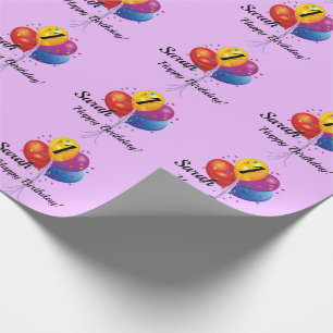 CUSTOM Geburtstagskorrektur Papier NAME JAHRESball Geschenkpapier