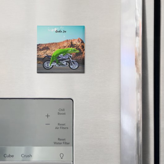 Custom Gecko Rider on Motorrad Wüste Highway Magnet (In Situ (Kühlschrank))