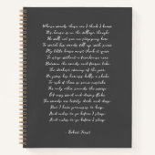 Custom Gedicht Song Lyric Zitat Notizblock (Vorderseite)