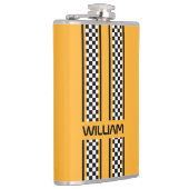 Custom Gelb & Black Race Sport Strip Flachmann (Rechts)