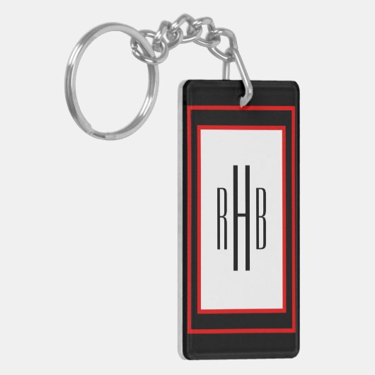 Custom Gentlemen's Monogram Schlüsselanhänger (Vorderseite links)