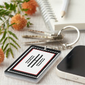 Custom Gentlemen's Monogram Schlüsselanhänger (Vorderseite rechts)