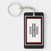 Custom Gentlemen's Monogram Schlüsselanhänger