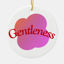 Custom Gentleness Ornament |Typography Pink Flower