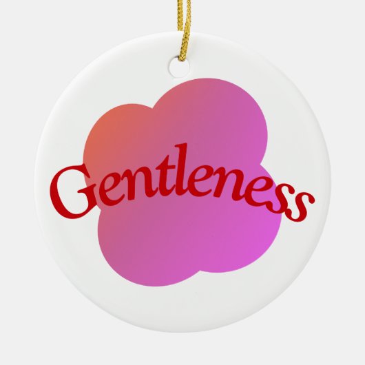 Custom Gentleness Ornament |Typography Pink Flower (Vorne)