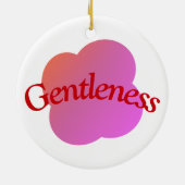 Custom Gentleness Ornament |Typography Pink Flower (Hinten)