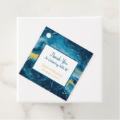 Custom Geode Agate Gemstone Blue und Gold Geschenkanhänger (Beispiel)