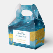 Custom Geode Agate Gemstone Blue und Gold Geschenkschachtel (Rückseite)