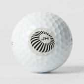 Custom Geometric Monogram Sports Golf Balls Golfball (Vorderseite)
