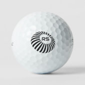 Custom Geometric Monogram Sports Golf Balls Golfball (Vorderseite)