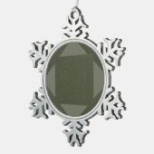 Custom Geometric Moss Green Snowflake Ornament (Rechts)