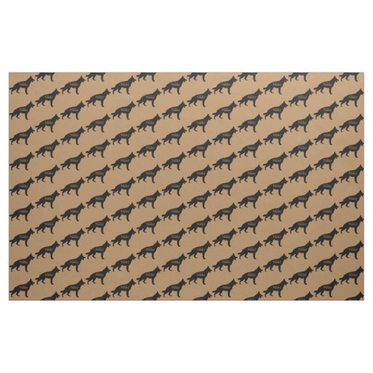 Custom German Shepherd Dog Fabric Stoff (Yard (91,4 cm))