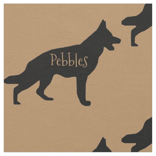 Custom German Shepherd Dog Fabric Stoff (Nahaufnahme)