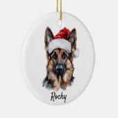 Custom German Shepherd Dog Keramik Ornament (Rechts)