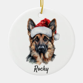 Custom German Shepherd Dog Keramik Ornament