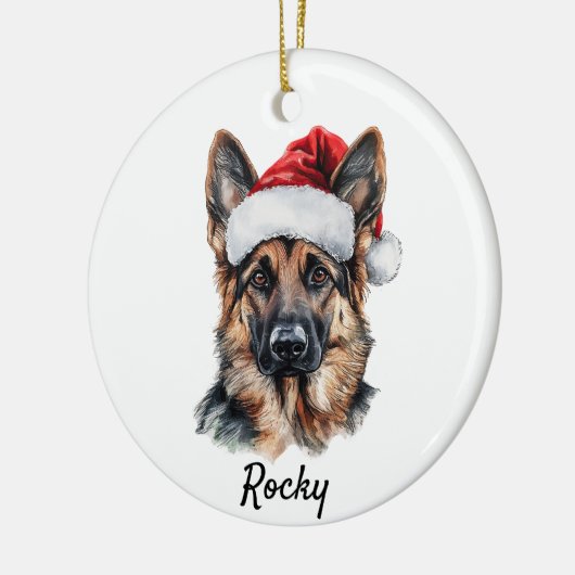 Custom German Shepherd Dog Keramik Ornament (Links)